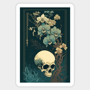 Skulls, orchids and lilies 5 Sticker